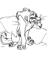 A coloring page of the lion king
